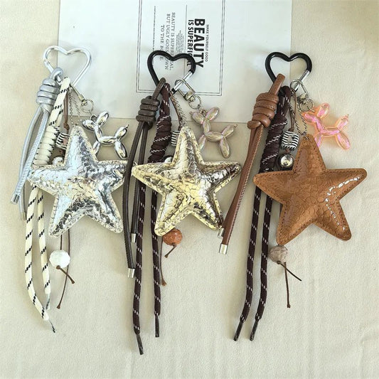 ZEYA - Nene Vegan Leather Star Keychain Pendant