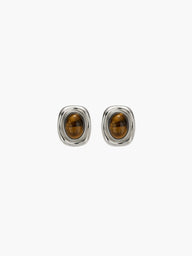Olivia Oval Natural Stone Earrings