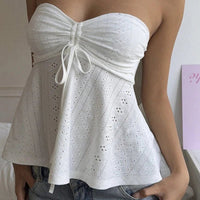 Rosalie Eyelet Bandeau Top