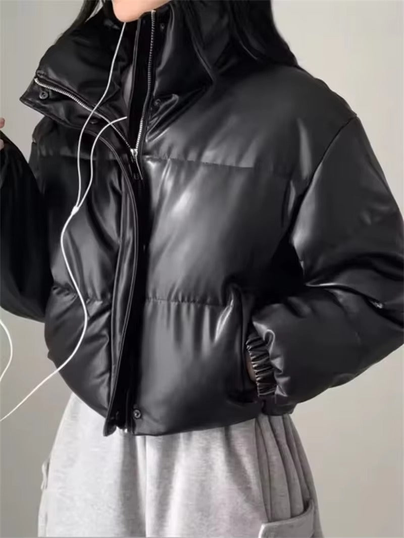 ZEYA - Sammy Faux Leather Puffer Jacket