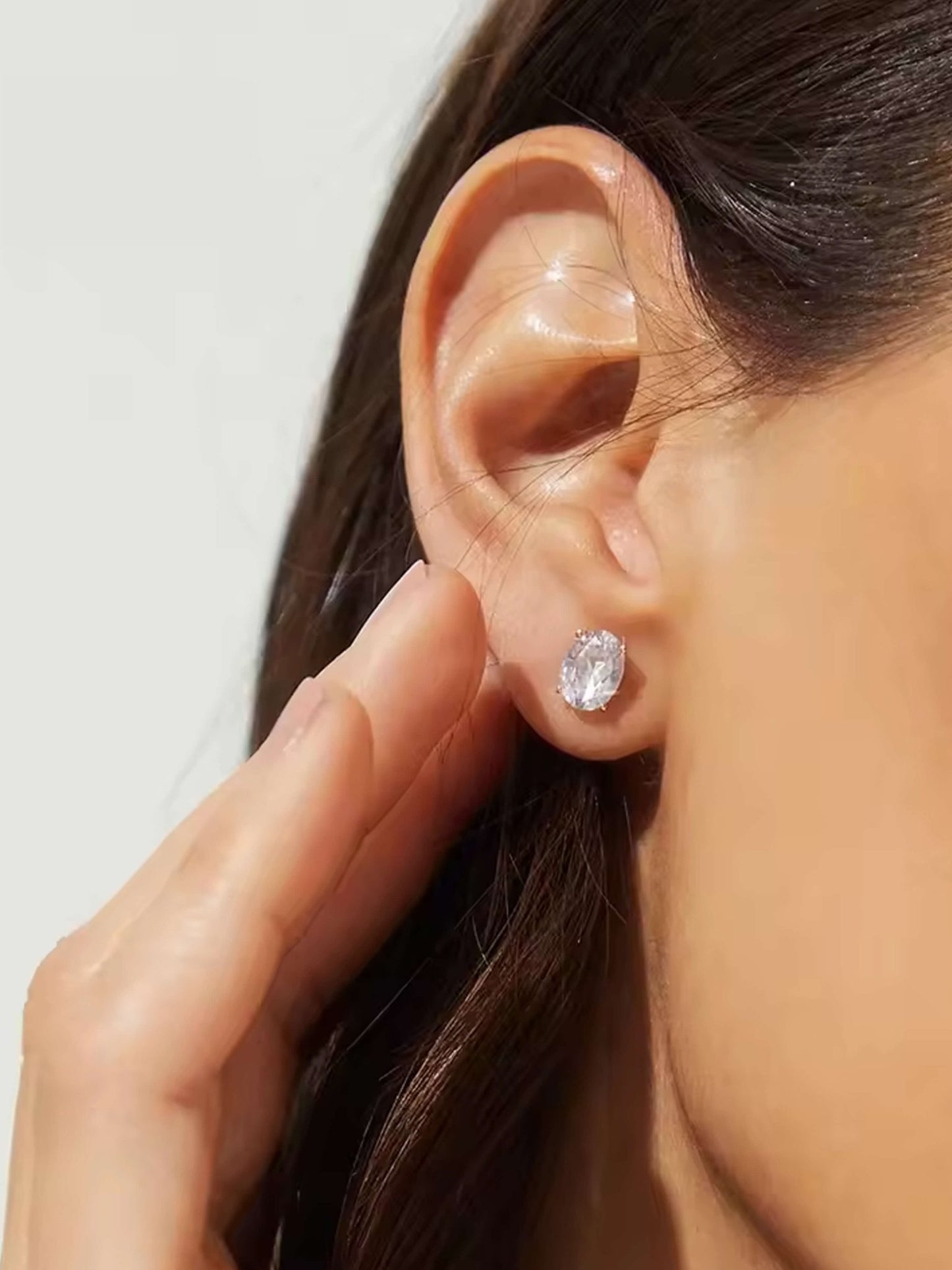 ZEYA - Sandra Oval Cut Zirconia Earrings