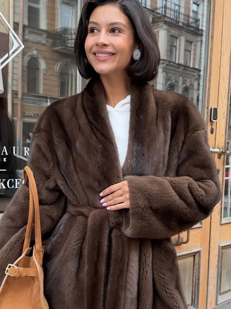 ZEYA - Seve Belted Faux Fur Jacket