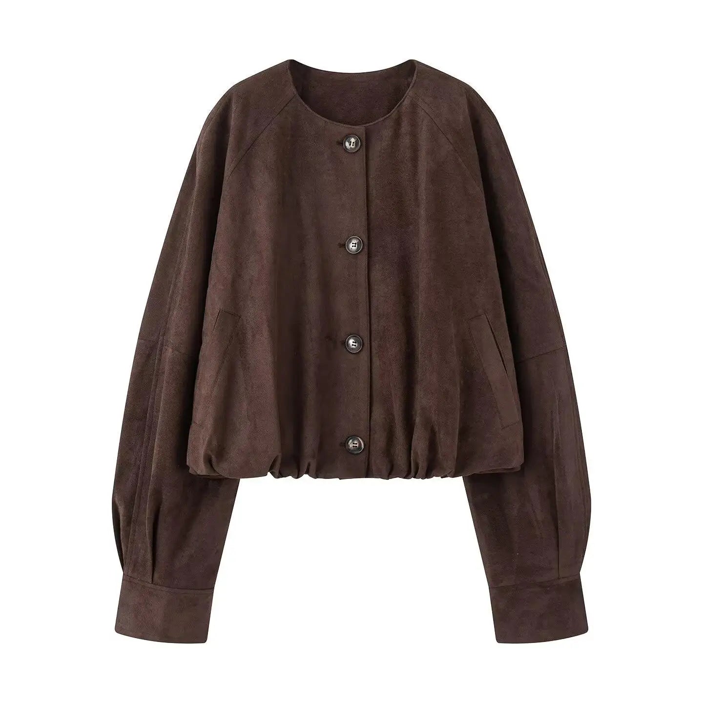 ZEYA - Sheena Button Vegan Leather Jacket