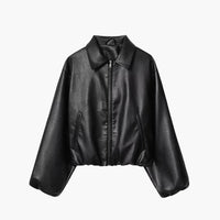 Nicole Faux Leather Bomber Jacket