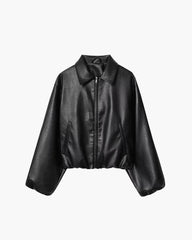 Nicole Faux Leather Bomber Jacket