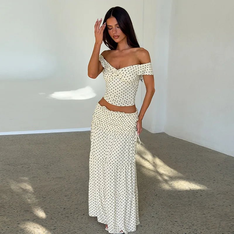 ZEYA - Simona Polka Dot Two Piece Bow Set