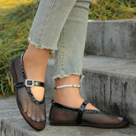 Agne Round-Toe Ballet Flats