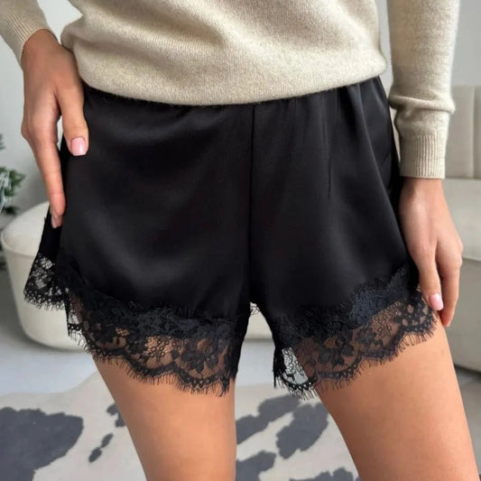 ZEYA - Veronica Satin Lace Shorts