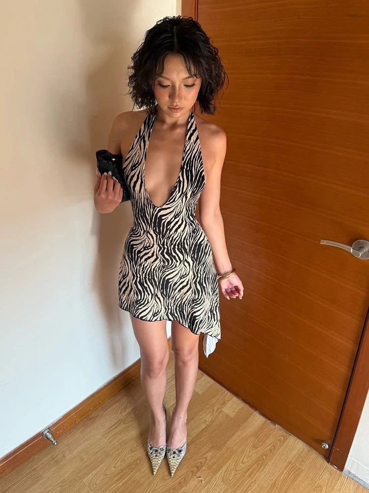 ZEYA - Vivienne Zebra Bandage Mini Dress