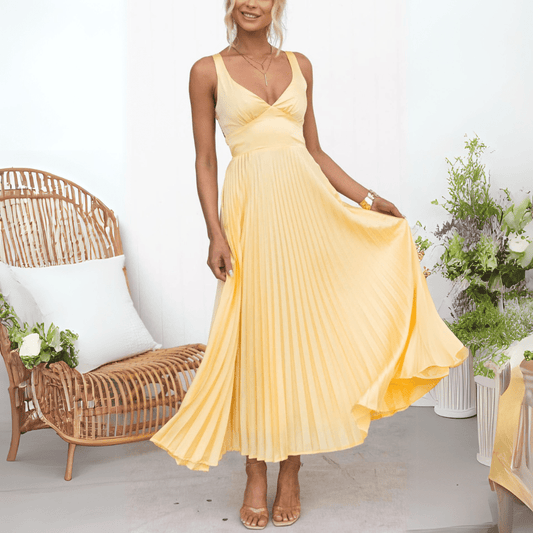 ZEYA - Yelena Flowing Pleated Maxi Dress